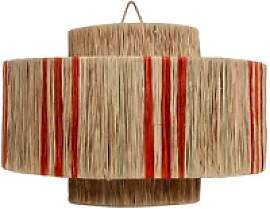 Raffia Lampenschirm Pole To Pole Stripe