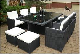 Ragnarök-Möbeldesign Polyrattan Gartenmöbel Set 