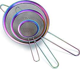 Rainbow Fine Mesh Sieb 3-Teiliges Set, Bunter