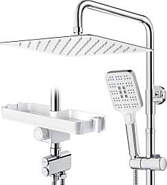 Rainsworth Duschsystem mit Ablage Chrom - 30 X 30