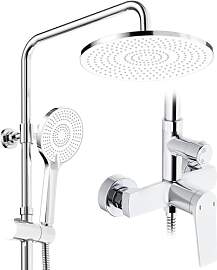 Rainsworth Duschsystem mit Armatur Chrom,