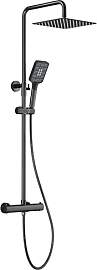Rainsworth Duschsystem mit Thermostat Schwarz, 25