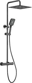 Rainsworth Duschsystem mit Thermostat Schwarz, 30