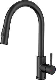 Rainsworth Schwarz Wasserhahn Küche mit Brause