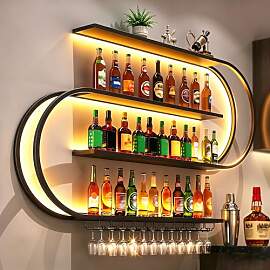 RAJYQODIS Weinregal zur Wandmontage, schwebendes