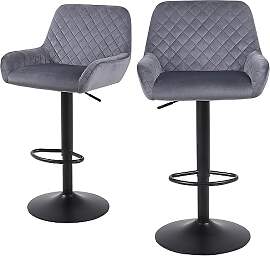 ralex-chair Barhocker 2er Set, Höhenverstellbare