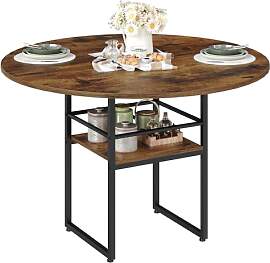 RALGEND 120 cm Runder Esstisch für 4 Personen,