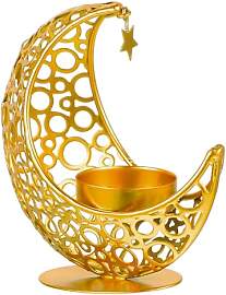 Ramadan Deko Eid Mubarak Deko Teelichthalter,Gold