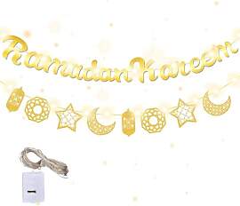Ramadan Kareem Girlande, Eid Mubarak Dekoration,