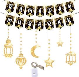 Ramadan Mubarak Girlande, Eid Mubarak Dekoration,