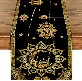Ramadan Mubarak Tischläufer, Ramadan Lantern Mond 