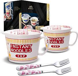 Ramen Schüssel mit Deckel Groß Instant Nudeln