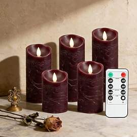 RanBluu 5er Set LED Kerzen mit Timer, elektrische