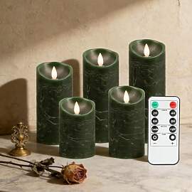 RanBluu 5er Set LED Kerzen mit Timer, elektrische