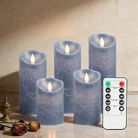 RanBluu 5er Set LED Kerzen mit Timer, elektrische