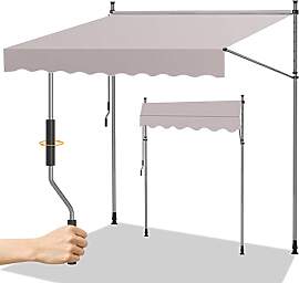 Randaco Klemmmarkise mit kurbel, 400x120cm