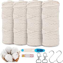 RANJIMA Makramee Garn, 3mm Macrame Cord Makramee