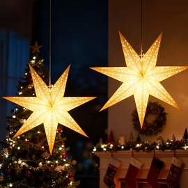 RANJIMA Papiersterne Weihnachten Beleuchtet, 2