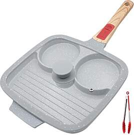 RANX INGST Spiegeleipfanne mit Deckel 3 Loch, 26cm 