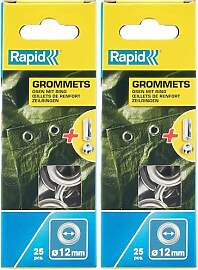 Rapid Ösen Set 12mm mit Scheiben, 25 Stk. inkl.