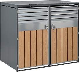 RAPRAP Mülltonnenbox 2Er Für 2 Mülltonne Bis