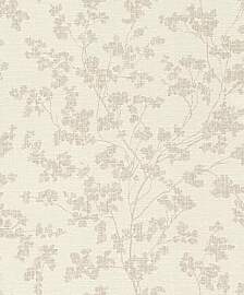 Rasch Tapete 653847 - Beige Vliestapete mit Blumen 