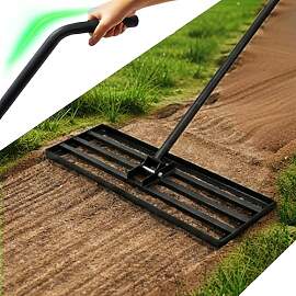 Rasen Rakel 75x25cm, Schwerer Nivellierrechen mit