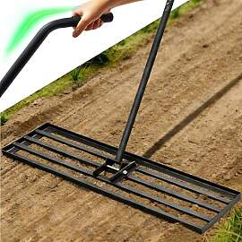 Rasen Rakel XXL,120x25cm Schwerer Nivellierrechen