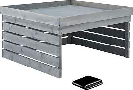 Rasenmäher-Roboter-Garage Hortus, Holz,