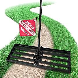 Rasenrechen Rasenabzieher 75x25 cm aus Edelstahl