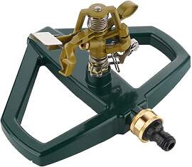 Rasensprenger mit Metallsockel, Pulsationssprenger 