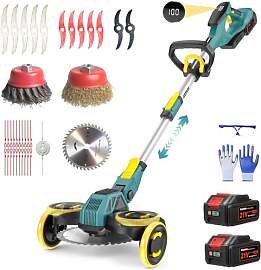 Rasentrimmer mit Akku, 21V Akku Rasentrimmer für