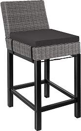 Rattan Barstuhl Latina - grau