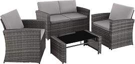 Rattan Lounge Jesolo - grau/hellgrau
