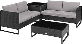 Rattanlounge Ostuni - schwarz