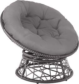 Rattansessel Gargano drehbar - grau