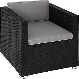 Rattansessel Lignano - schwarz