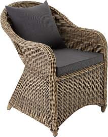 Rattansessel mit Aluminiumgestell inkl. Sitzkissen 