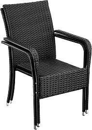 Rattanstuhl Girona, stapelbar, Belastbarkeit 120