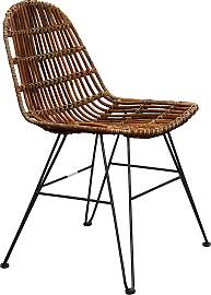 Rattanstuhl SIT, beige (natur, schwarz, natur),