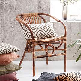 Rattanstuhl SIT "Vintage", braun, B:61cm 