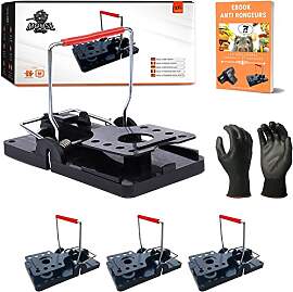 Rattenfalle Schlagfalle XXL 4er Set - Profi