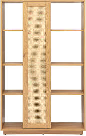 Raumteiler-Bücherregal mit Aufbewahrung in heller 