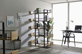 Raumteilerregal MÖBILIA, beige (natur, schwarz),