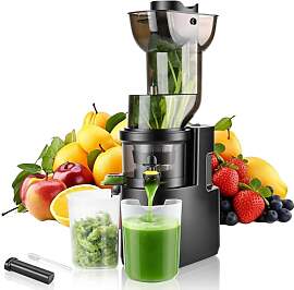 Rawhui Entsafter Slow juicer 500W mit 98mm Großem 