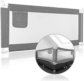 RAWVEL® Bettgitter grau [2m] - Labor geprüft -