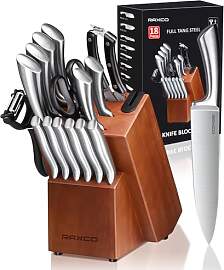 RAXCO Messerblock Set, 18-teiliges Edelstahl