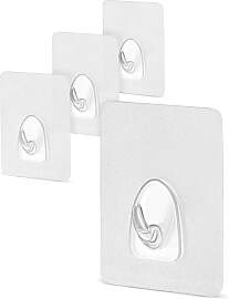 Rayakt 4 Stück Klebehaken Transparent Haken Ohne