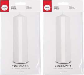 RAYHER Hobby 3103702 Verzierwachs, weiß, 2