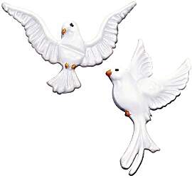 Rayher Hobby Rayher Wachsmotiv Taube, bemalt,